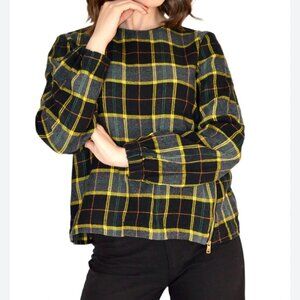 ZARA women's small plaid sweater